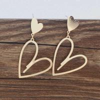 Pendientes colgantes en forma de corazón de amor de doble capa para mujer, joyería bohemia para las orejas, nueva moda 2024 - details 16