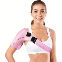 Soporte Ajustable con Mangas Giratorias, Brazalete Deportivo Unisex Rosa con Correa de Hombro Transpirable, Compresión de Ajuste Universal - details 0