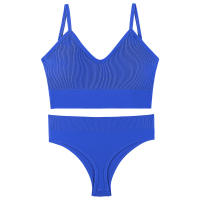 Sujetador deportivo de color sólido para mujer, ropa interior para gimnasio, yoga, entrenamiento atlético, suave, acolchado, 2 piezas - details 23