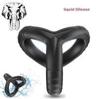 Anillo de silicona negro Leten para retrasar la eyaculación, bloqueador de semen, anillo reutilizable para hombres, juguetes sexuales para parejas, sex shop. - details 0