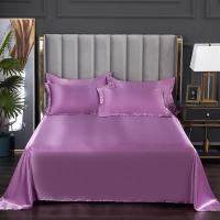 1 pc Bed Sheet for Summer Ice Cool Fabric Top Sheets Satin Smooth Flat Bed Sheet for Double Bedding (no pillowcase) - details 25