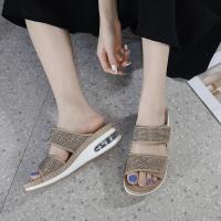 Zapatillas de tacón de cuña para mujer, zapatos de moda de verano - details 3