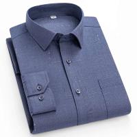 Nuevo bolsillo de negocios de manga larga de moda informal suave a rayas, camisa de oficina, ropa de hombre 4xl 5xl - details 10