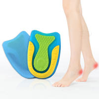 EiD-plantillas de Gel de silicona suave para el talón, cojín masajeador de pies, cuidado de medio talón, almohadilla para fascitis Plantar, Unisex - details 20