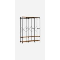 SONGMICS Armario, Perchero, Guardarropa, con barras, vestidor, estantes de tela, marco de metal, 182 x 43 x 182 cm, negro tinta RYG037B02 - details 13