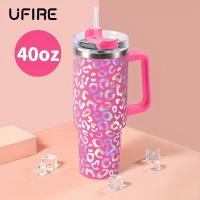Botella de agua aislada con pajita y asa UFIRE de 40 oz - Vaso de acero inoxidable para acampar - details 1