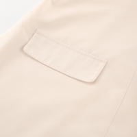 Conjunto de Top y pantalones cortos con cuello en V para mujer, traje de dos piezas para el lugar de trabajo, color caqui, para ir al trabajo - details 6