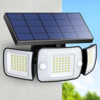 Luz Solar Exterior Focos Led Solares Potente 6000mAh Batería Luces Solares 1200LM con Sensor de Movimiento Garajes Luces de Jardin (2 paquetes) - details 6