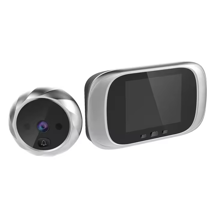 Mirilla electrónica puerta Visión nocturna seguro monitor Timbre inteligente - 1