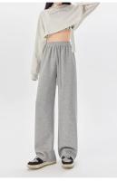 Primavera otoño mujer pantalones largos Casual pierna ancha cintura elástica Mujer Pantalones rectos de punto 2024 Pantalones deportivos pantalones sueltos - details 8