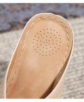 2025 Zapatos de mujer de suela blanda hueca europeos y americanos para pies gordos y anchos, nuevos zapatos de playa Baotou de alta gama de verano para mujer con suelas gruesas y medias pantuflas - details 34