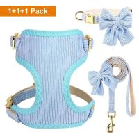 Set de 3 Arneses Transpirables para Perros Collar de Terciopelo Suave con Correa - details 22
