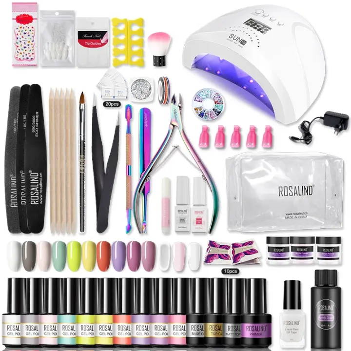 ROSALIN-Juego de manicura profesional, con lámpara UV de 48W y taladro para todo tipo de esmaltes de uñas - 1