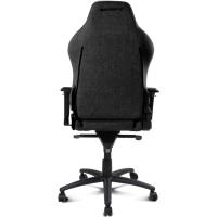 DR275 - Silla Gaming Profesional, Material Tela con Acabado de Terciopelo, reposabrazos Ajustables 4D, pistón Clase 4, giratoria, Mecanismo Rana, Color Negro - details 6