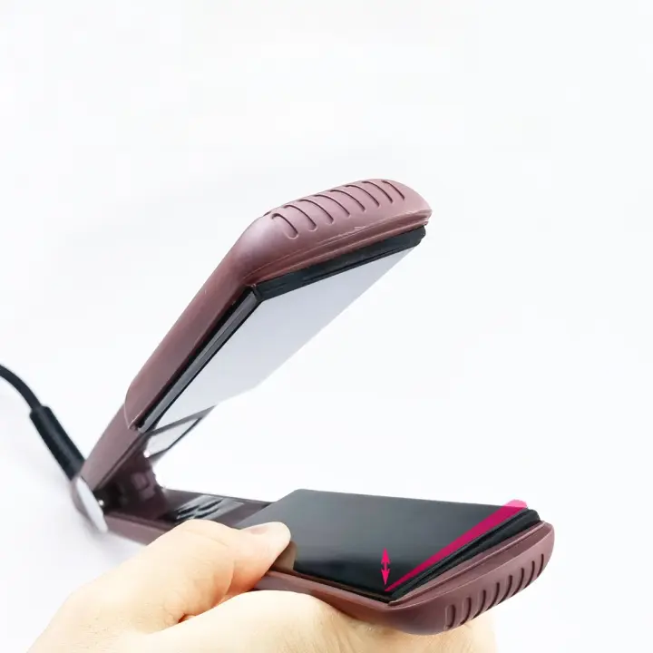 Plancha de pelo profesional con queratina, plancha plana de titanio, rizador de pelo - 1