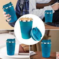 Taza de Café Roja de 380mL Termo de Acero Inoxidable 304 Portátil Antibacteriano para Coche - details 34