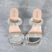 Y Sandalias Tacones altos de cristal Hilo Diamante Moda al aire libre Tamaño único Zapatos de mujer - details 9