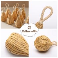 Sonajeros de ratán hechos a mano, juguetes educativos para cuna de niños, accesorios de campana de mano móvil, juguete sensorial infantil, mordedor para bebé, regalos - details 4