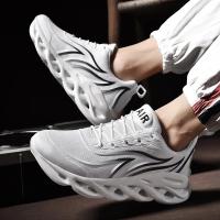 Zapatillas de correr transpirables blancas y negras para hombre, zapatos de moda, zapatillas casuales ligeras - details 6