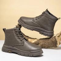 Botas Martin Vintage para otoño e invierno, botas altas de cuero para hombre, tendencia de moda, estilo informal de motocicleta, color negro - details 6