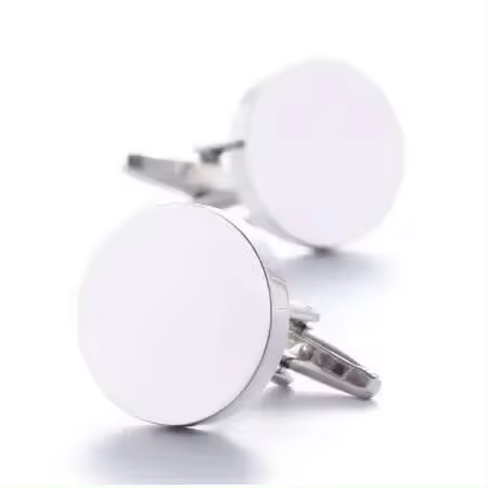Camisas francesas blancas de alta calidad, gemelos de metal de cobre único chapados en oro, accesorios de joyería para hombres - 1