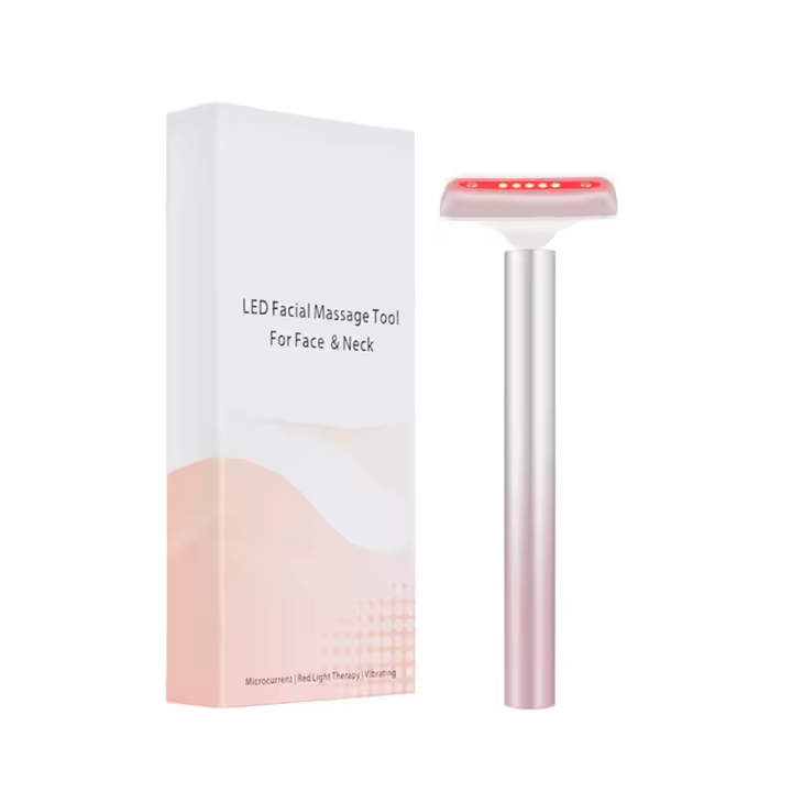 Palo de tratamiento de luz roja para cara y cuello 4 en 1, mascarilla facial revitalizante para el cuidado - 1