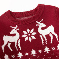 Suéter informal tejido con estampado de renos para niños y niñas, suéteres de árbol de Navidad, ropa cálida para bebés, Año Nuevo - details 20