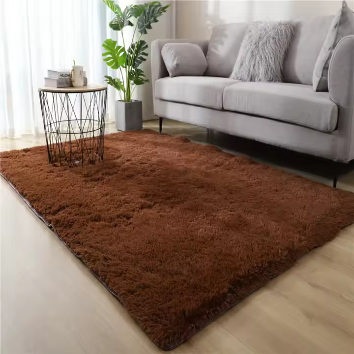 Alfombras De Área De Felpa Suave Para Sala De Estar, Alfombra De Piso Esponjosa Para Dormitorio, 1 unidad - 1