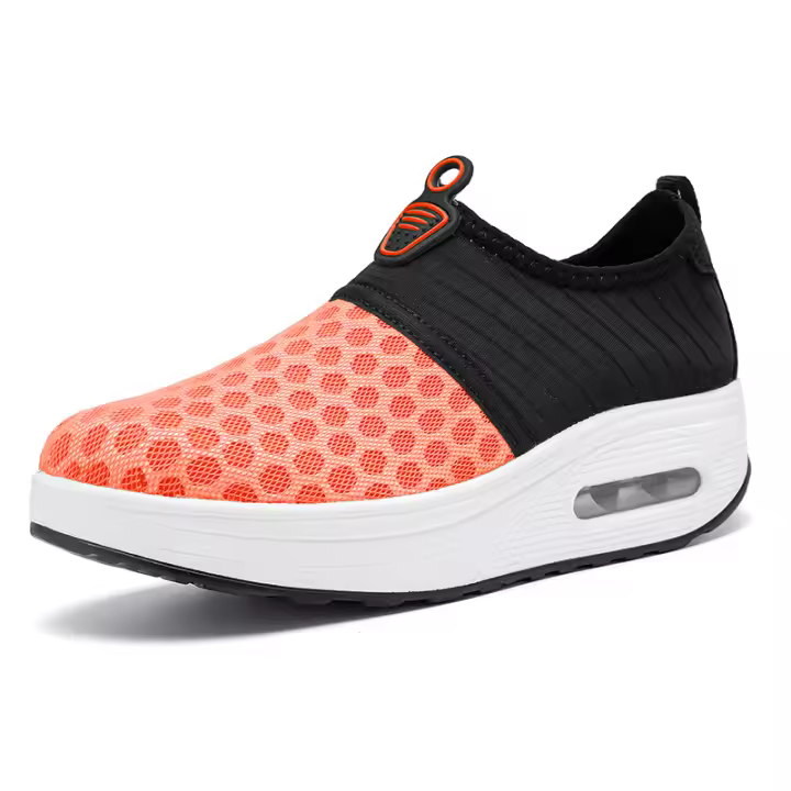 Tenis deportivos con amortiguación de aire para mujer, zapatos para correr y zapatos ligeros para caminar con espalda arqueada b - 1