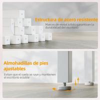 Escritorio de Escinera con Regleta Diseño Ergonómico 120 x 70 cm Ideal para Ordenador, Juegos, Estudios - details 4