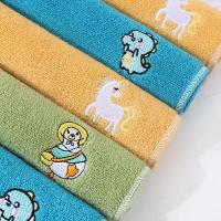 Toalla de baño de algodón para bebé, paño suave absorbente de dibujos animados de animales para recién nacidos, 26x48cm - details 3