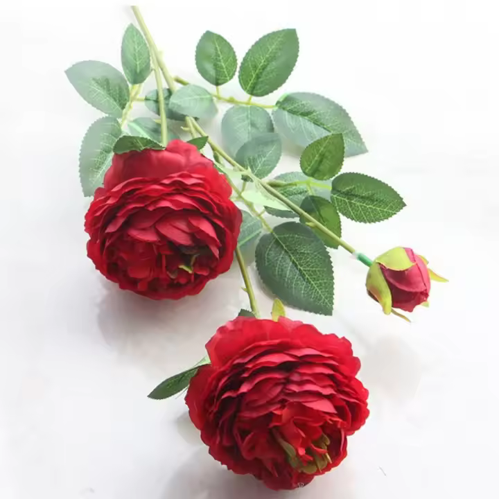 Decoración de fiesta DIY de 5 cabezas, adorno para el hogar, ramo pequeño, flor falsa, peonía de seda, flores artificiales, Hortensia de seda - 1