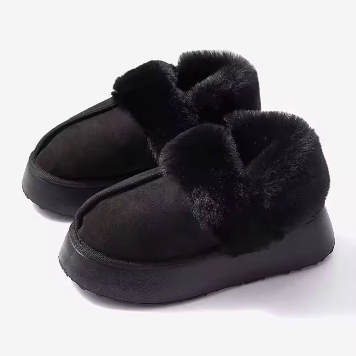 Botas de nieve de invierno para mujer de cuero y piel, zapatillas de plataforma impermeables a la moda, antideslizantes, verano y primavera - 1