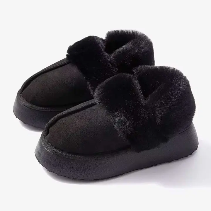 Botas de nieve de invierno para mujer de cuero y piel, zapatillas de plataforma impermeables a la moda, antideslizantes, verano y primavera - 1