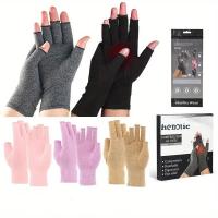 Guantes de compresión para alivio de la artritis, mezcla de algodón transpirable, diseño sin dedos para hombres y mujeres - details 1