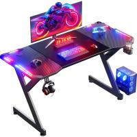Gaming 120cm x 60cm, Mesa Gamer Ergonómica con LED, Escritorio con Tablero de Fibra de Carbono - details 0