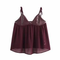 OUWU- Tops Sexis Y Elegantes Para Mujer, Chaleco Corto Liso Sin Espalda Y Sin Mangas Con Encaje, Tops De Fiesta De Verano A La Moda 2025 - details 0