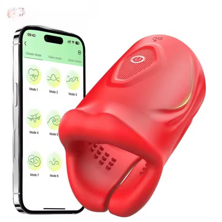 Leten masturbador masculino estimulador de entrenamiento vibrador con Control de aplicación anillo de retardo glande entrenador juguete sexual para hombres - 1