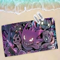 1pc P--Gengar Grande Microfibra Secado rápido Niños Manta de playa Suave Unisex Camping Toalla de piscina - details 6
