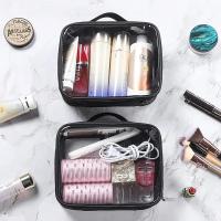 Bolsa de Viaje Portátil Organizador de Cosméticos Impermeable Grande Pocete de Almacenamiento de Maquillaje Transparente para Mujeres - details 0