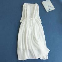 2024 nuevo algodón y manga corta Vintage verano fajas ajustado elegante señora trabajo mujeres Casual vestido Midi - details 0