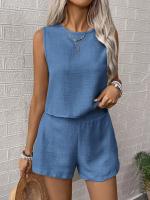 Conjunto de Verano 2025 para Mujer Top Sin Mangas y Shorts Cortos Estilo Casual y Deportivo - details 29