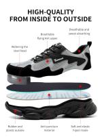 Zapatos de Seguridad para Hombres Zapatillas de Trabajo a Prueba de Perforaciones con Punta de Acero Indestructibles Moda Protección Seguridad - details 3