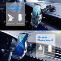 Soporte Móvil para Coche con Carga Inalámbrica Qi de 15W Bloqueo Automático Rápido Ventilación - details 7