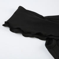Vestido Mini Gótico Plano BUNO Manga Larga, con Volantes para Mujeres Vestido de Verano de Moda Y2K - details 10