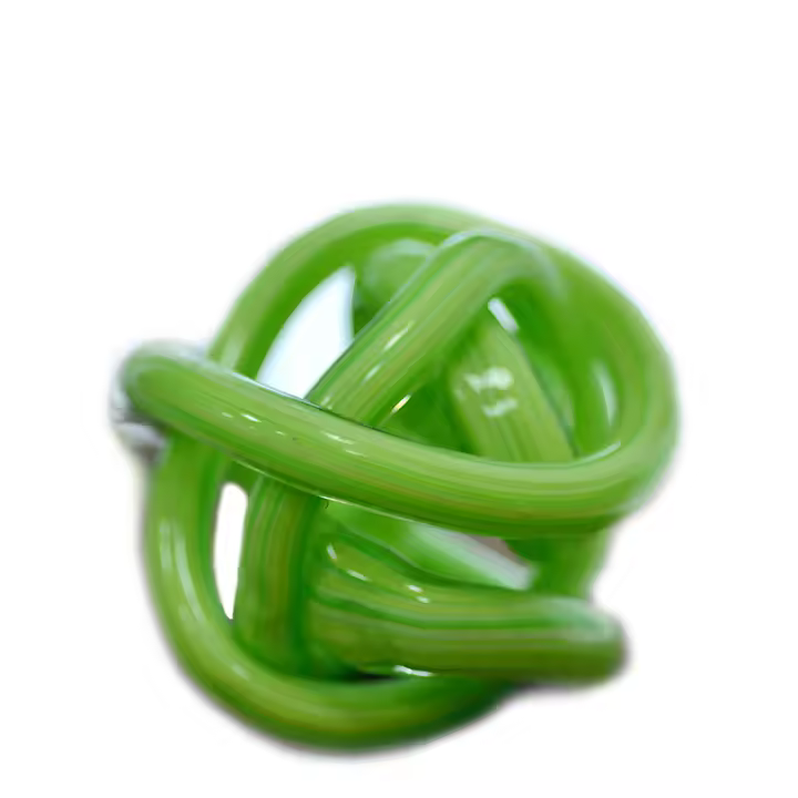 Figuras de bolas de cristal de arte moderno, decoración del hogar, adorno moderno, regalo, decoración de habitación hecha a mano de vidrio, decoración del hogar de oficina, verde - 1