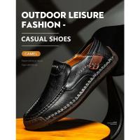 Zapatos Planos de Cuero Hechos a Mano para Hombre Moda Informal, Cómodos, Calidad Superior, Talla 48 - details 1