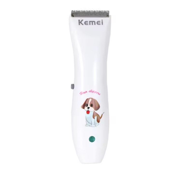 Kemei-Afeitadora eléctrica inalámbrica para perros y gatos, juego de cortapelos silencioso, recargable por USB, bajo ruido - 1