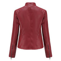 Chaqueta de cuero de imitación para mujer, abrigo de motociclista de moda, ropa de primavera y otoño - details 1
