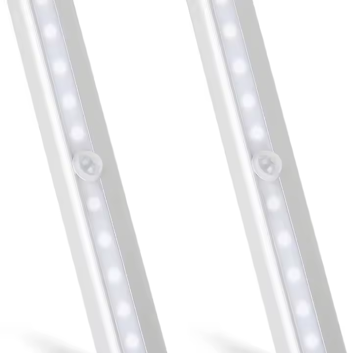 Luces de armario con sensor de movimiento, paquete de 2, 10 luces LED para armario, luces nocturnas - 1